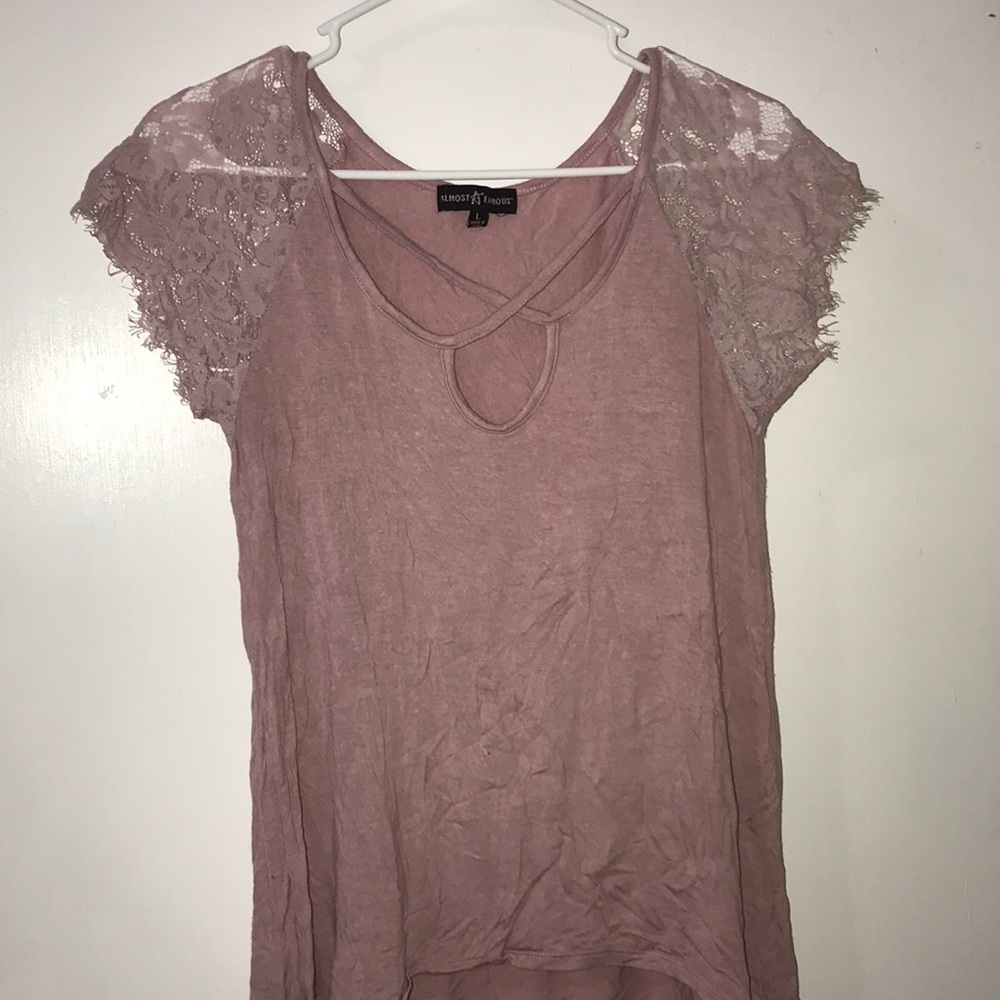 Pink lace shirt